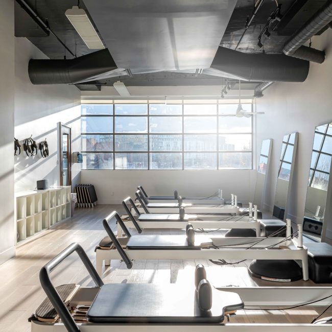 Workout-Stations-in-Pilates-Room-at-B52-Fit-Montreal-Gym
